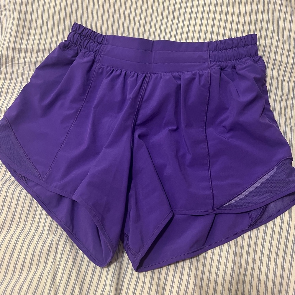 Purple Lululemon hotty hot shorts